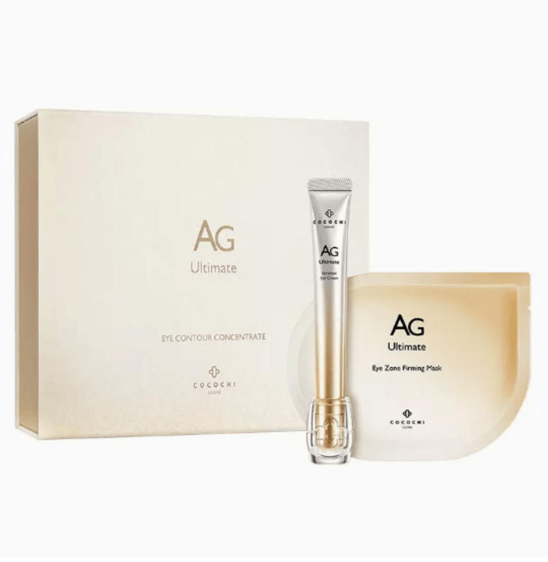 【日本直郵】 日本 COCOCHI 淡細紋黑眼圈抗皺抗老化 AG抗糖雙閃修護精華閃光眼霜套盒