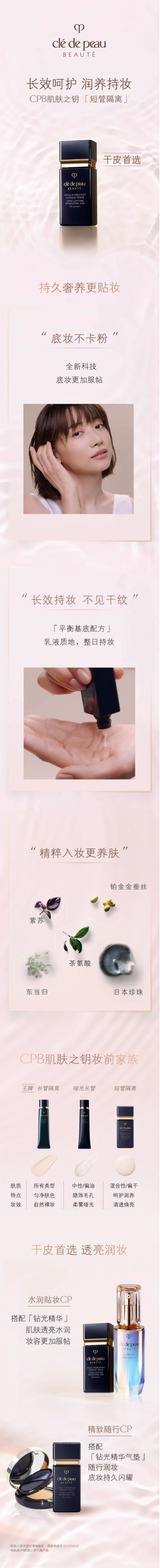 【日本直邮】日本本土版 CPB 肌肤之钥 短管隔离 光透水漾妆前乳干皮 SPF25/PA++ 30ml