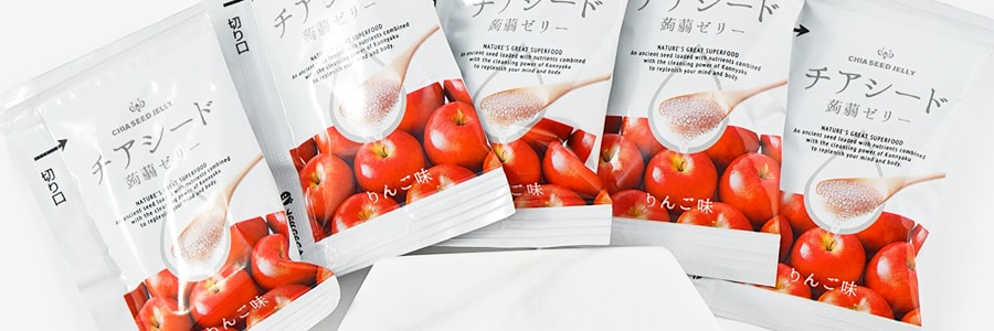 【美肌抗氧化】日本WAKASHOU CHIA SEED JELLY 奇亚籽果冻  迷你苹果味 104g