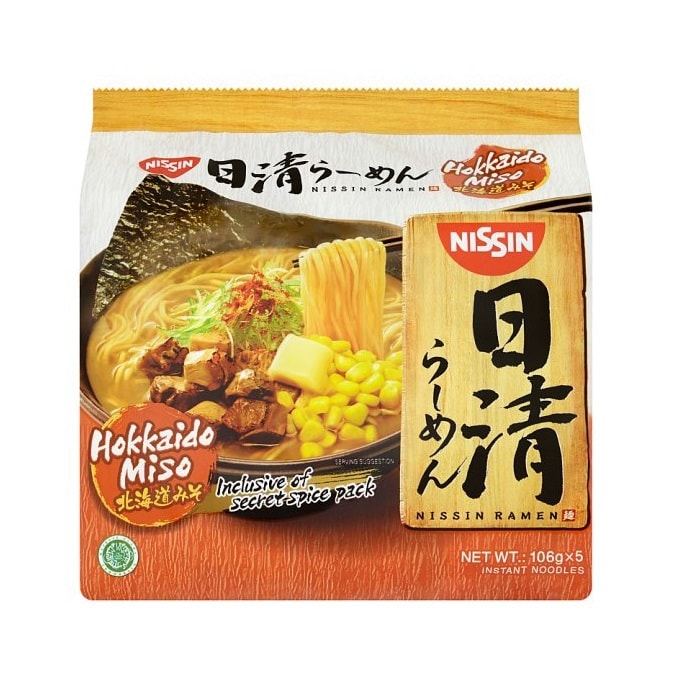 【马来西亚直邮】日本 NISSIN 日清 北海道味增拉面 106g x 5