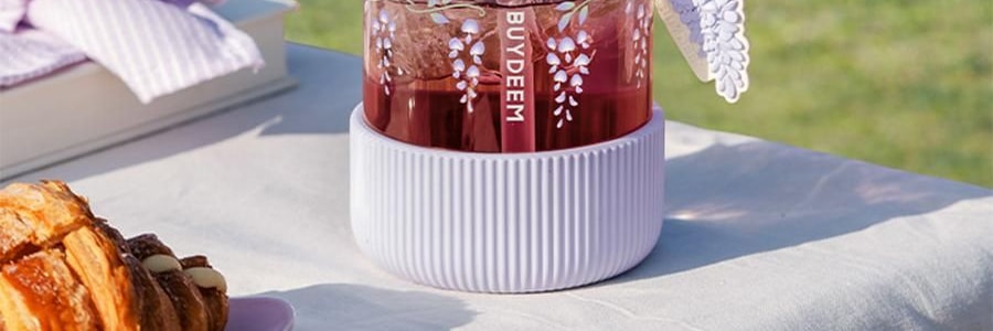 BUYDEEM北鼎 吸管吨吨杯子 便携水杯 800ml 紫藤花 DG78 