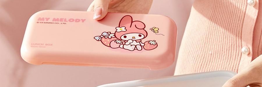 川島屋 melody雙層便當盒 便攜餐盒 18.8*10*11cm 【三麗鷗聯名】