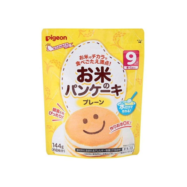 【日本直邮】PIGEON贝亲  9月+宝宝辅食 松饼粉蛋糕粉 含钙铁 原味 144g