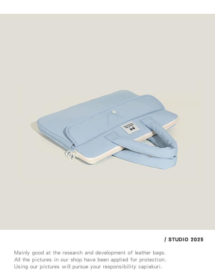 欣月 韩国 ins博主同款小众简约手提平板包 适用于iPad11/12英寸 防震防摔电脑收纳包 蓝色