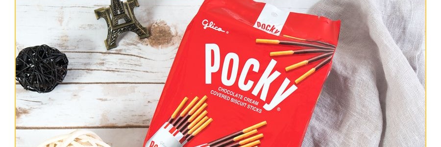GLICO格力高 Pocky百奇 巧克力塗層餅乾棒 家庭裝 9包入