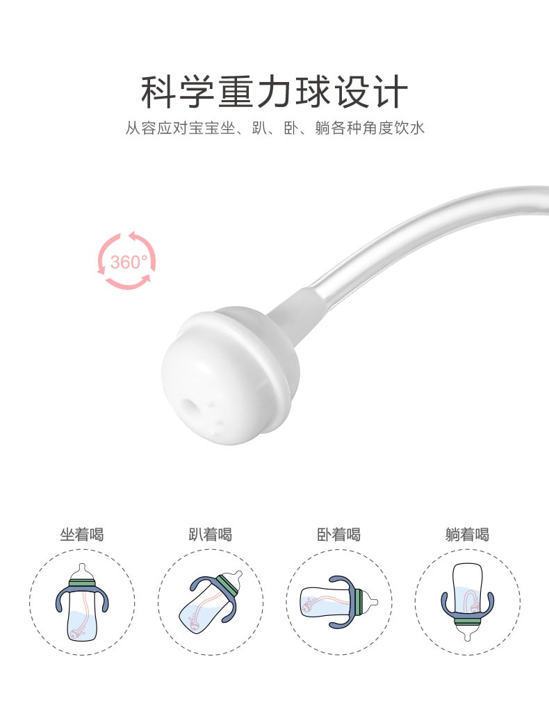 【中国直邮】爱多奇  婴儿保温奶瓶带吸管奶嘴鸭嘴大宝宝两用三用保温杯一瓶多用  珊瑚粉