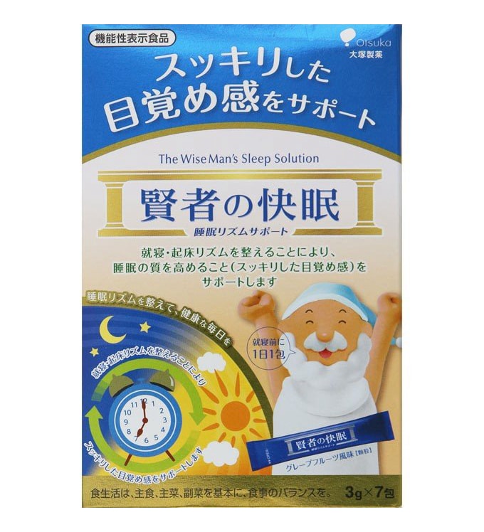 【日本直邮】 OTSUKA大塚製薬 贤者的快速入眠 提高睡眠质量 3g*7包