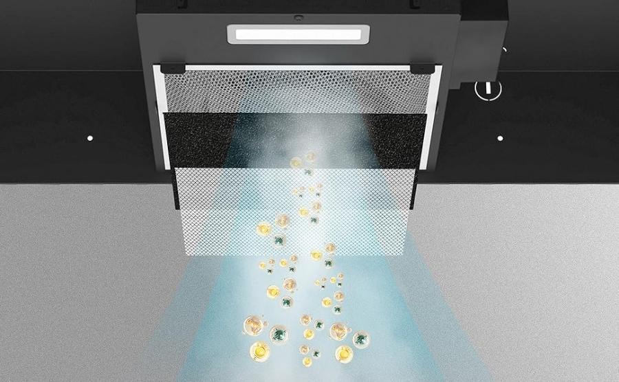 美国 SNDOAS 30英寸橱柜下抽油烟机带LED灯和2档排气扇 黑色