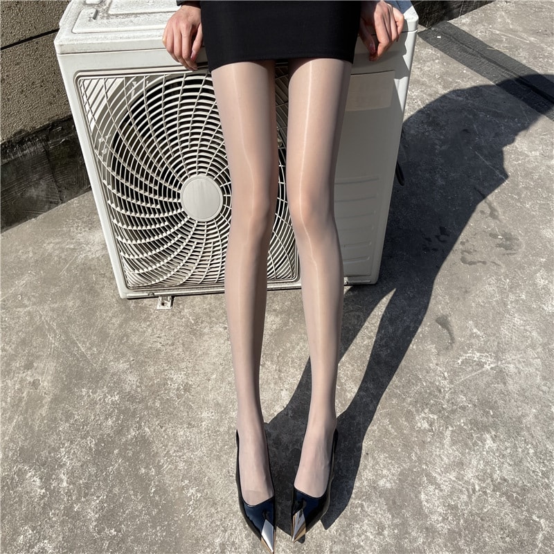 【中国直邮】爪哇岛 极光马油丝袜-灰色 性感超弹油亮光滑 光腿神器