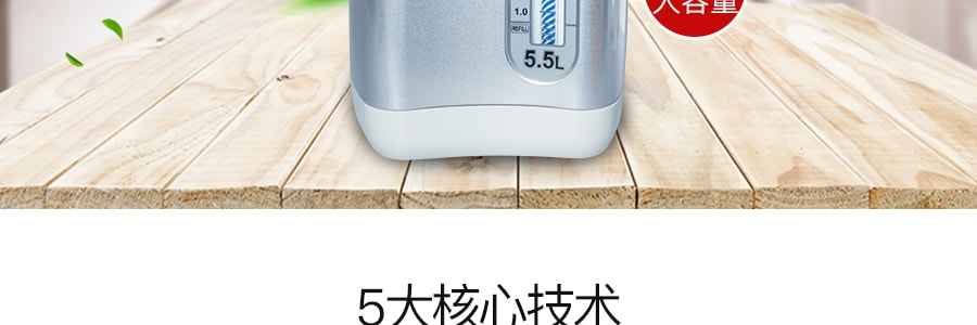 美国NARITA 全自动不锈钢保温电热水瓶 热水壶 5.5L NP-5500 (1年制造商保修)