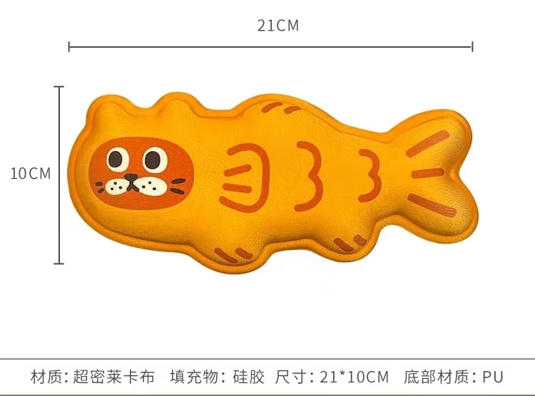 【中國直郵】異形滑鼠墊 手腕墊 矽膠材質 電腦辦公 可愛創意-鯛魚貓 1個 丨*預計到達時間3-4週
