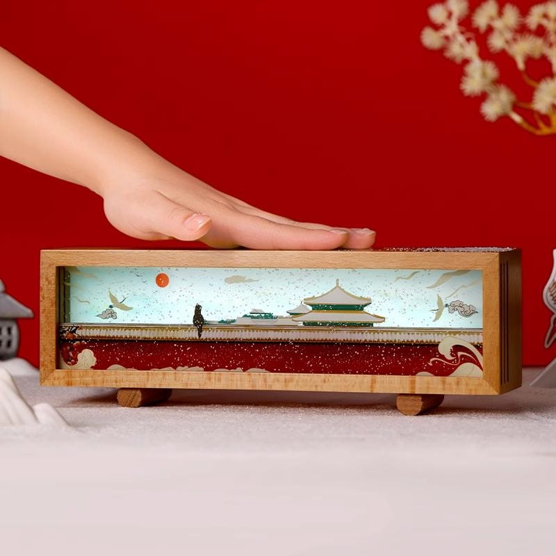 【中国直邮】 万比邻精选 故宫小夜灯木质 拍拍灯摆件博物馆文创氛围灯乔迁生日礼物