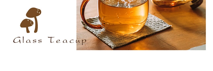 树可 蘑菇头泡茶杯子 玻璃杯子马克杯  茶水分离快速过滤 独立茶漏 常规款吸管款随机发货 450ml