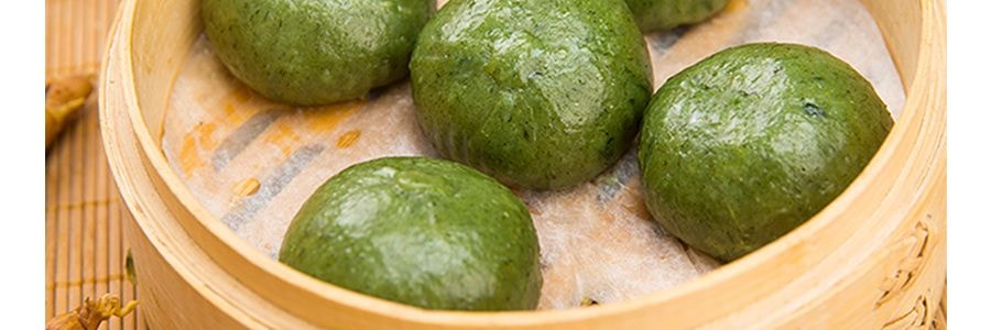 知味觀 艾草青團 豆沙餡 6枚入 420g【杭州特產】【青粿糯米團子】【收到後請冷藏】