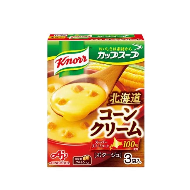 【日本直郵】 日本 AJINOMOTO 口味之素 北海道玉米奶油濃湯 速食低熱即食濃湯速食代餐 3袋入
