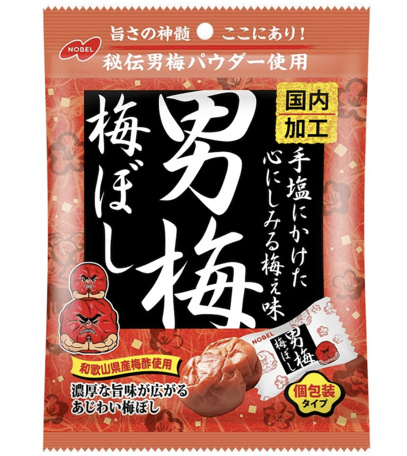 【日本直邮】NOBEL诺贝尔男梅 浓厚梅干肉有核 和歌山梅醋使用梅肉独立包装52g