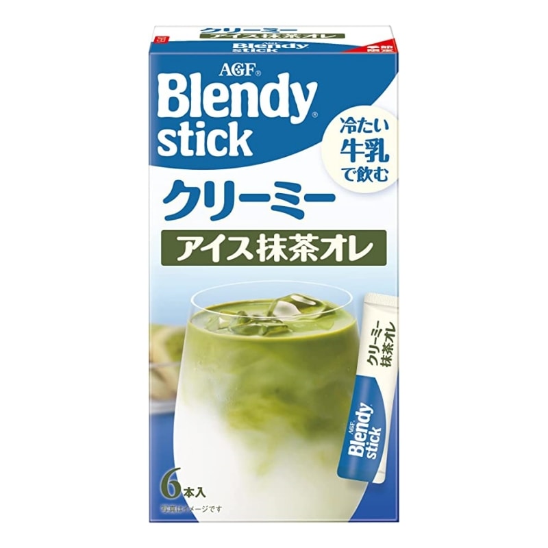 【日本直郵】日本AGF 冷牛奶直沖 清涼一夏 抹茶拿鐵 6袋裝 已更新包裝