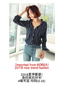 KOREA Flower Printed Puff Sleeve Blouse Shirt #Blue One Size(S-M) [Free Shipping]