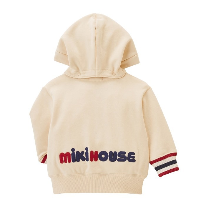 【日本直效郵件】MIKIHOUSE||寶寶外套 童裝 外套 純棉拉鍊立體開襟衫||小熊 象牙白 100cm