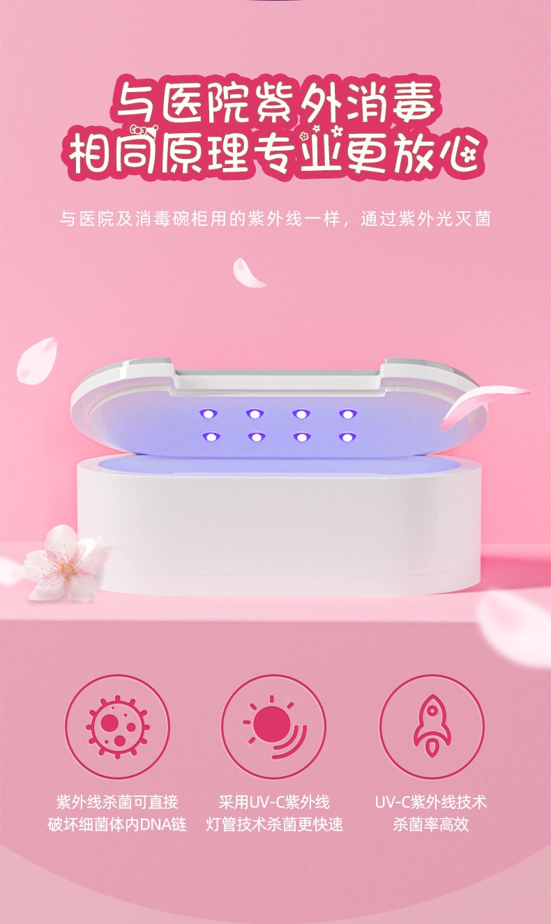 【中国直邮】正大 紫外线消毒盒便携式工具内裤清洁消毒器情趣用品收纳盒性玩具