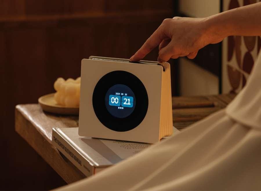 Bluetooth Speaker with Night Light Clock Function Pink 1Pack