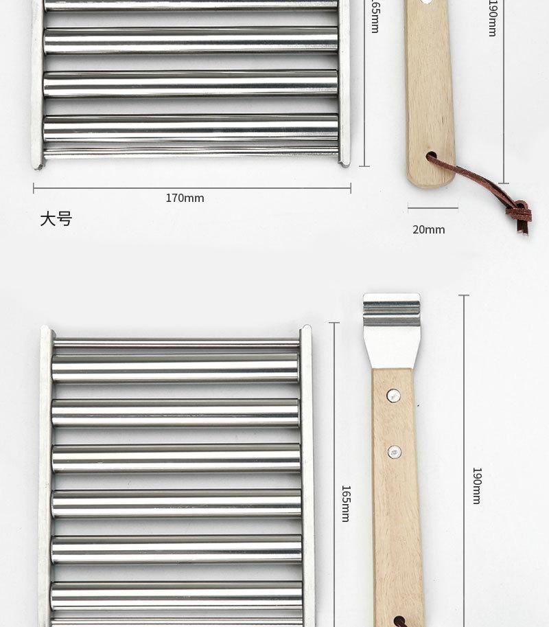   FOXTAIL 便利不銹鋼烤腸架套裝 滾動燒烤架 熱狗 火腿 可拆 便攜 -大號 1套*預計到達時間3-4週