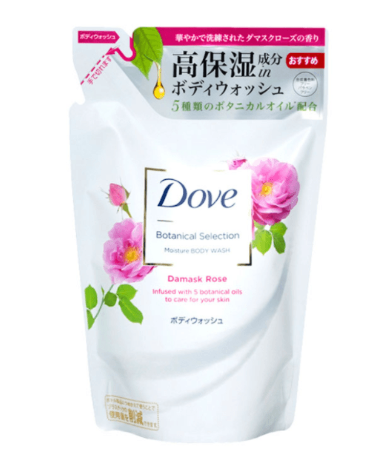 Dove Botanical section Damask Rose Body Wash 360g Refill