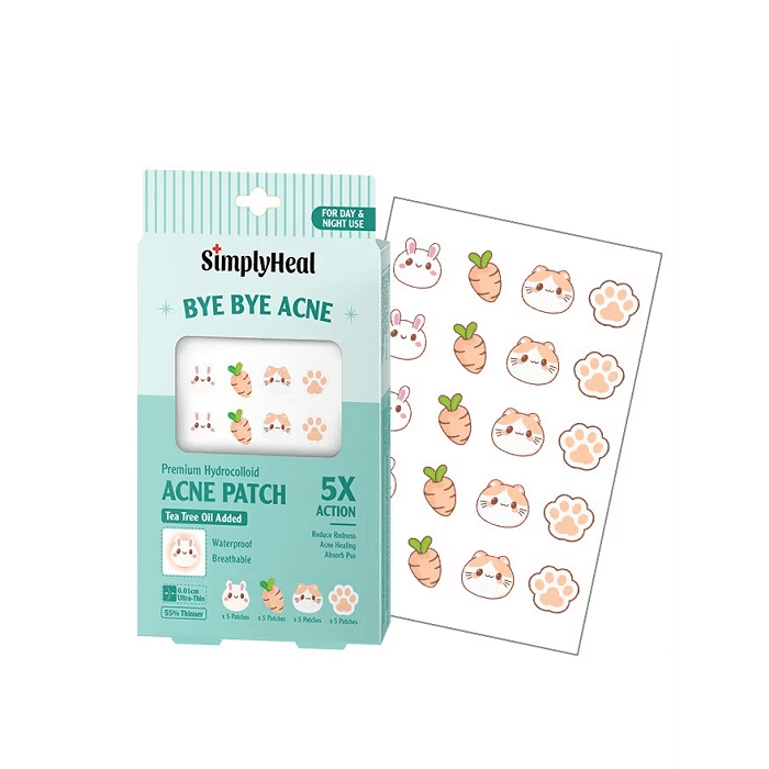 韩国 SIMPLYHEAL KITTY RABBIT 0.01cm祛痘贴 日夜用 20枚入
