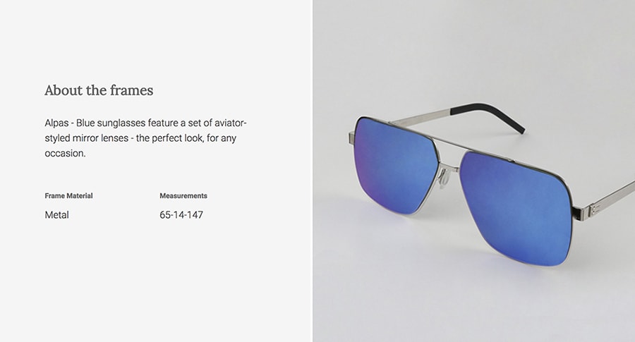 DUALENS 时尚防紫外线太阳镜 -  蓝色 (DL82030 C2)