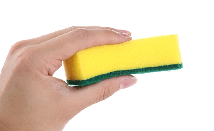 【中国直邮】北欧欧慕双面去污清洁海绵擦魔力擦百洁布厨房洗锅刷洗碗海绵五片装   挂孔方形