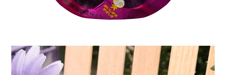 Bonbons gélifiés Kororo 100% fruits, saveur raisin, 1,69 oz [Super Moelleux]