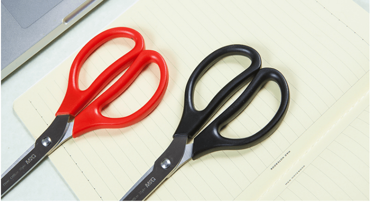 [中国直邮]晨光文具M&G剪刀ASS91467办公剪刀180mm加长剪片不锈钢美工剪刀 学生剪刀 2支装