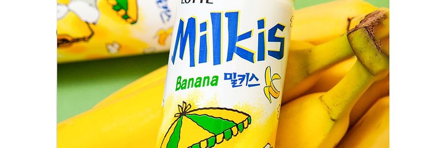 韓國LOTTE樂天 牛奶蘇打水碳酸飲料 香蕉口味 250ml 新舊包裝隨機發