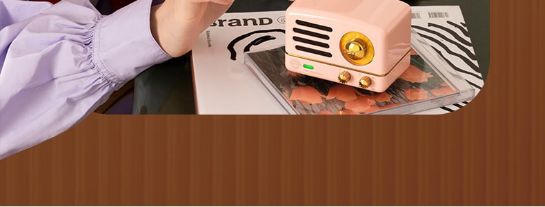 MUZEN貓王 音響小王子藍牙音箱收音機便攜式 家用音響小 小型復古設計 無線藍牙 送禮甄選 黑色