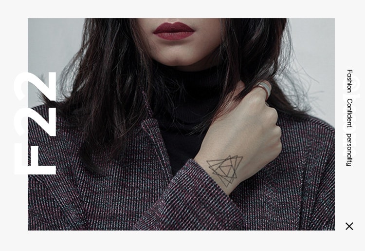 Tattoo Stickers Rotating triangle Three Piece
