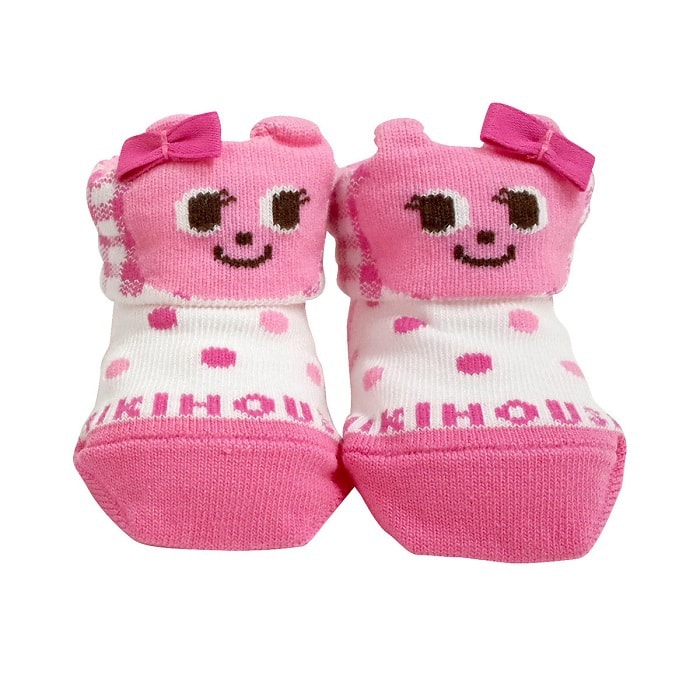 【日本直郵】MIKIHOUSE 熊兔新生兒襪子立體童襪動物圖案襪子日本製 兔子 size 11-13cm
