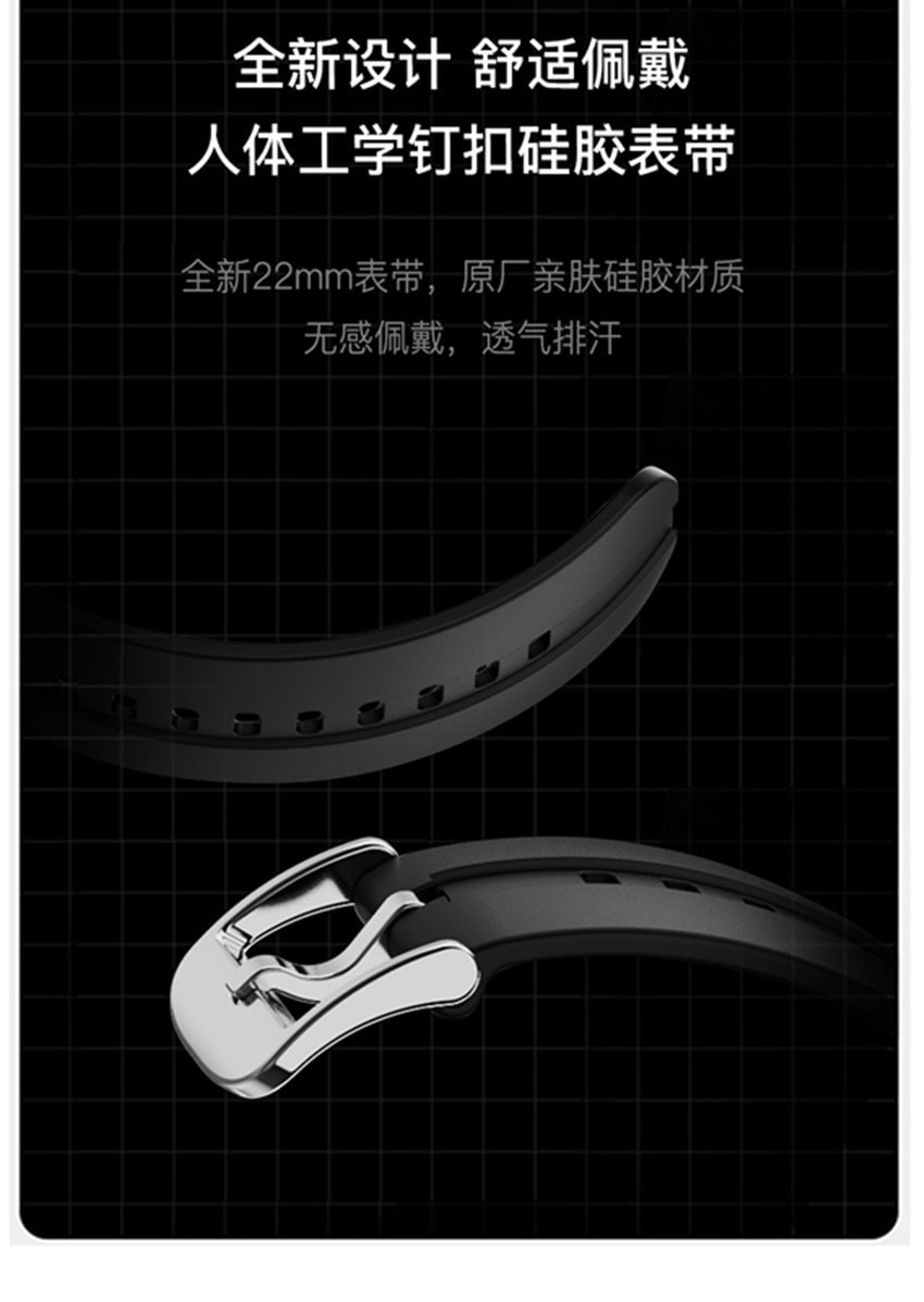 中国 小米 UM93智能smart watch华强北S7适用苹果华为蓝牙运动通话手表 黑色