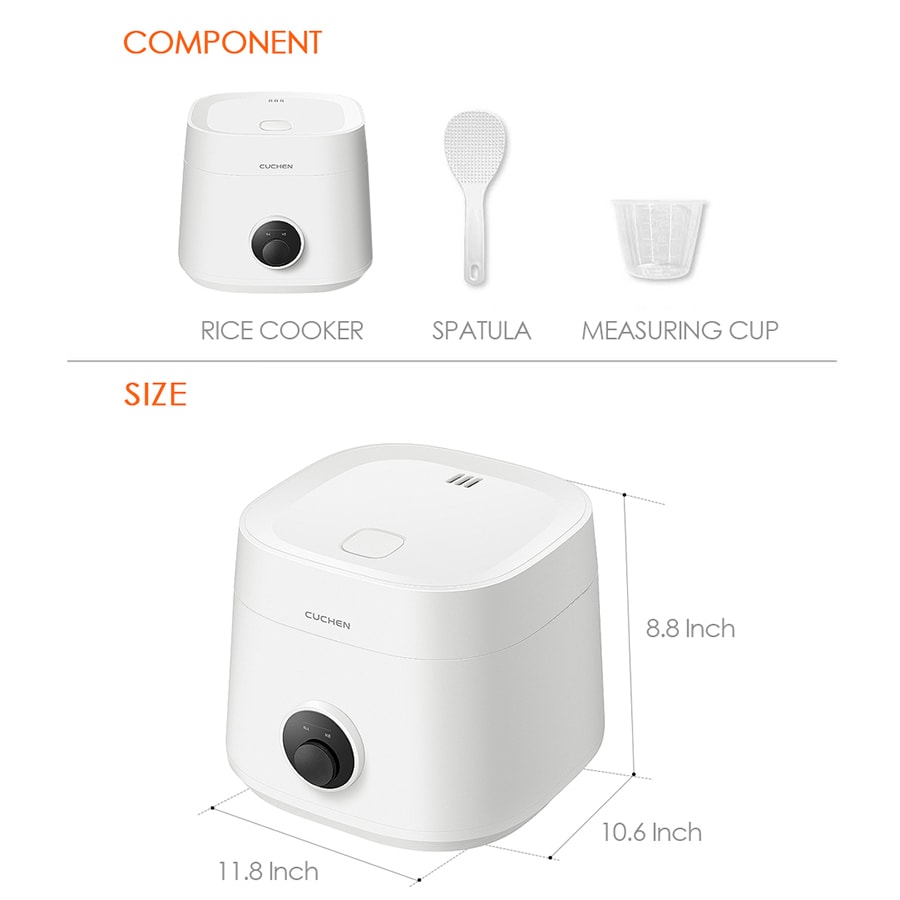 CUCHEN Hot Plates Rice Cooker CRE-D0601WUS 6 CUP White - Yamibuy.com