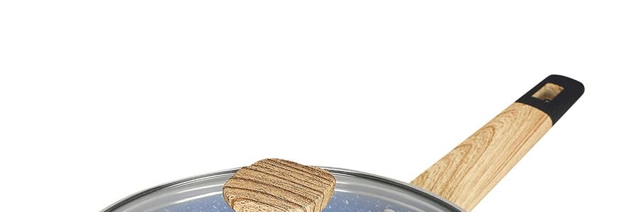 CONCORD Art of Cooking 3Qt. 花崗岩不沾塗層鑄鋁鍋 含玻璃蓋 電磁爐適用 #藍色