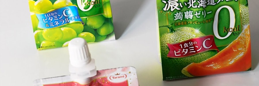 日本TARAMI 0卡路里 吸吸蒟蒻果冻 白桃味