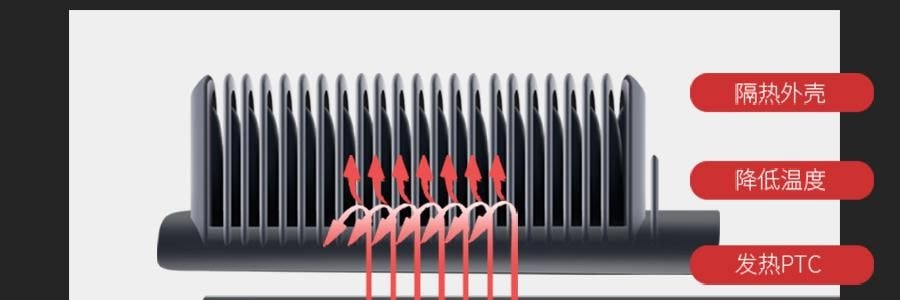 K·SKIN金稻 直发梳 直卷两用网红款 卷发神器 懒人迷你型 KD388B 枣红色 多档控温 