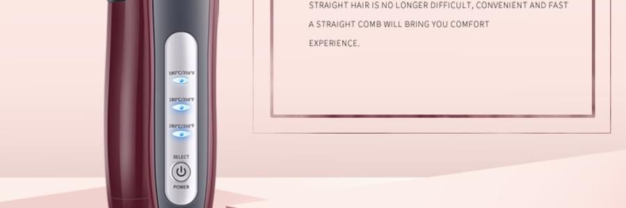 K·SKIN金稻 直发梳 直卷两用网红款 卷发神器 懒人迷你型 KD388B 枣红色 多档控温 