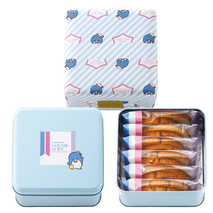 【日本直郵】GATEAU FESTA HARADA 法國 奶油烤麵包片 三麗鷗聯名 山姆企鵝 原味 12枚裝/盒
