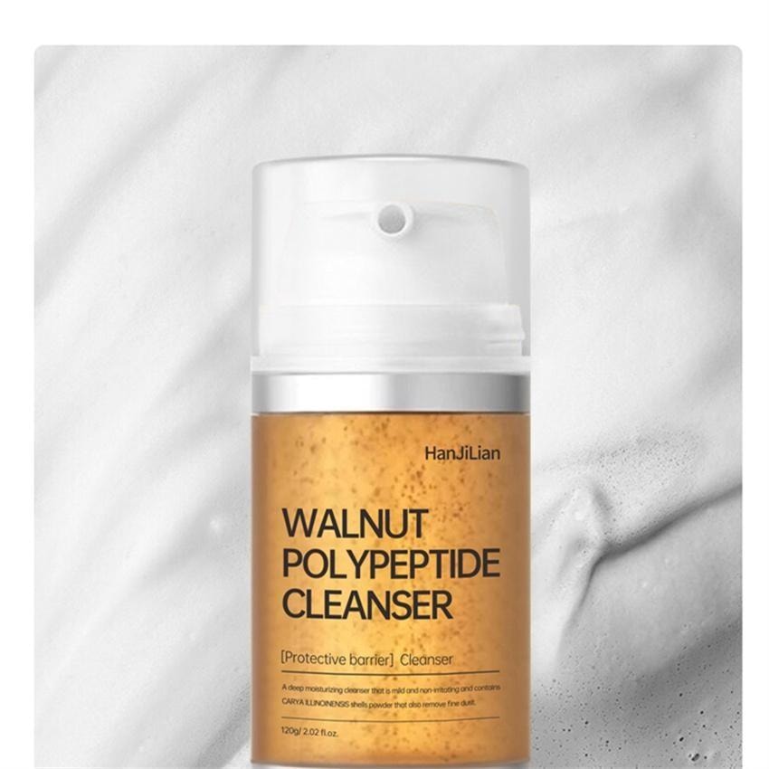 【中国直邮】 韩姬莲 小气泡多肽核桃洗面奶 氨基酸温和清洁泡沫 洁面润养二合一120ml/瓶