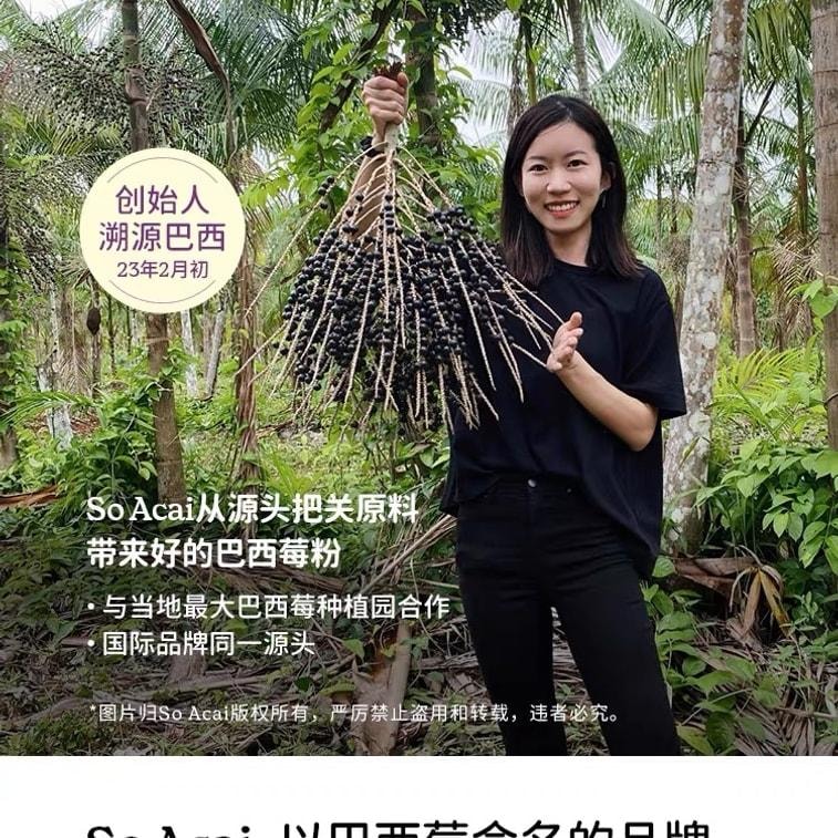 【中国直邮】巴西 SOACAI 莓粉花青素纯莓果粉超级食物粉酸奶碗配料 100g/罐