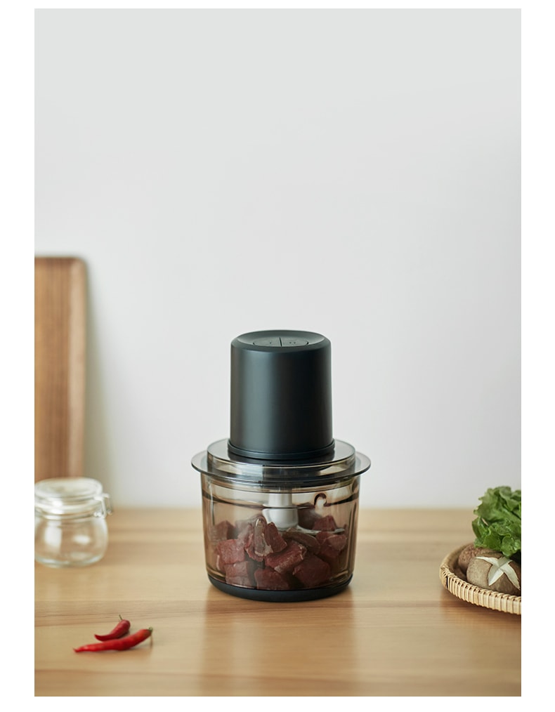 OLAYKS 1.2L 绞肉机家用电动小型多功能全自动搅拌机碎肉打馅蒜泥机 电压100-120V通用