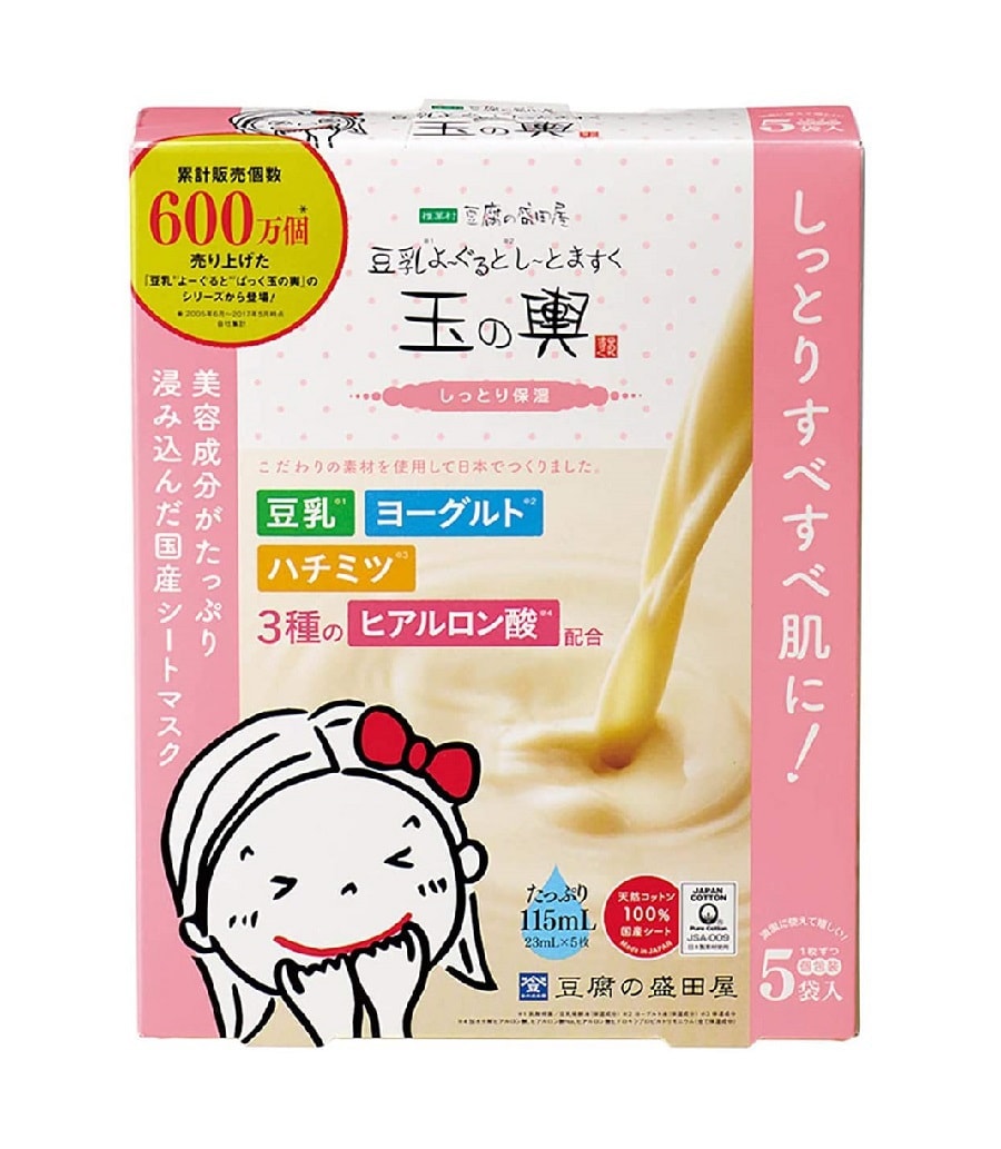 TOFU MORITAYA Soymilk Yogurt Sheet Mask Pink 5pcs