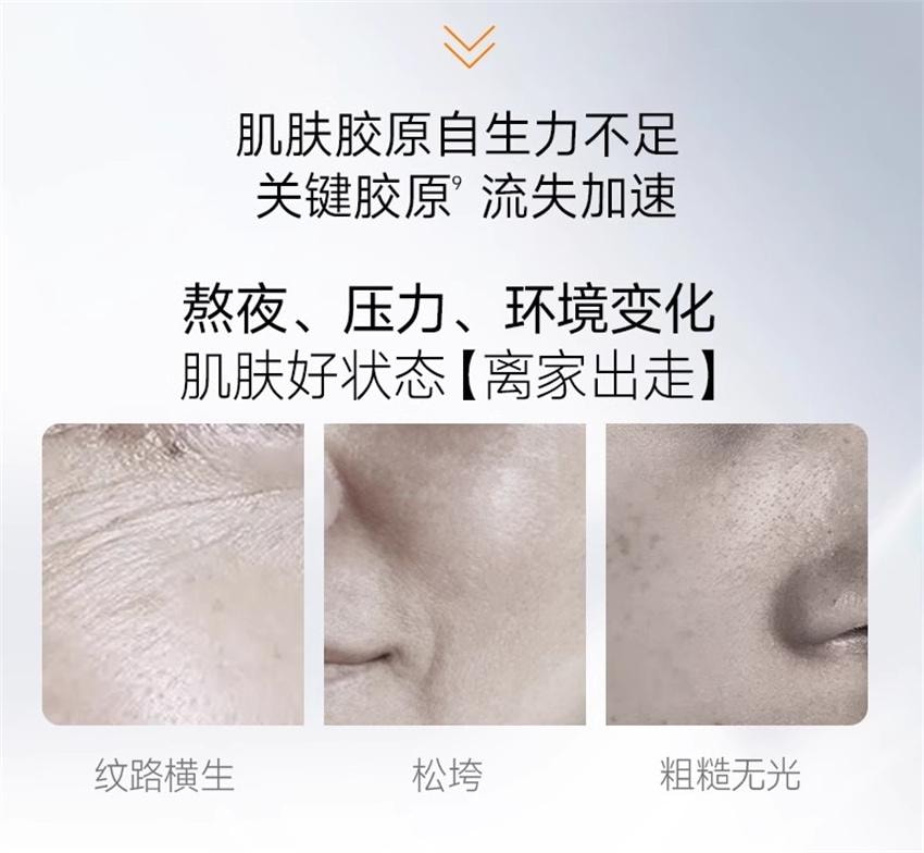 【中国直邮】 PECHOIN 百雀羚 胶原水光面膜 睡眠补水免洗软膜保湿淡纹抗皱紧致涂抹式面膜 10支/盒