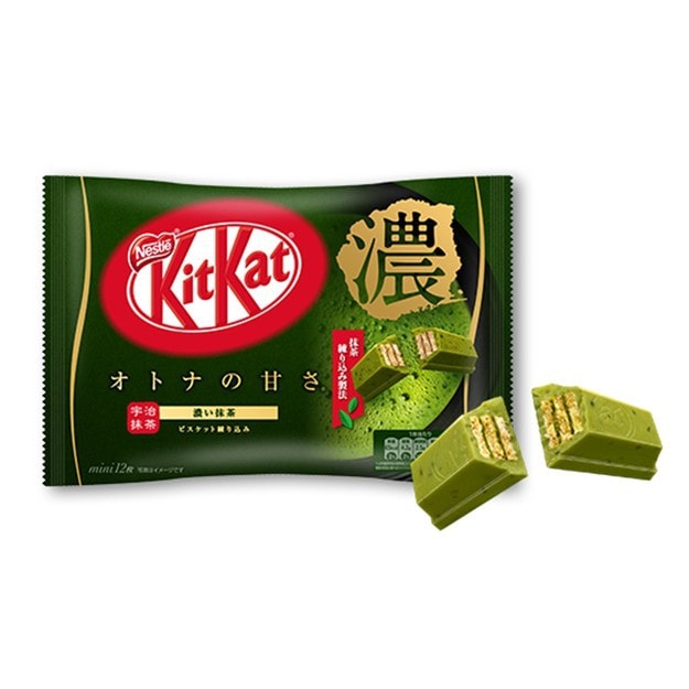 【日本直邮】KIT KAT季节限定 超浓郁抹茶口味巧克力威化 12枚装