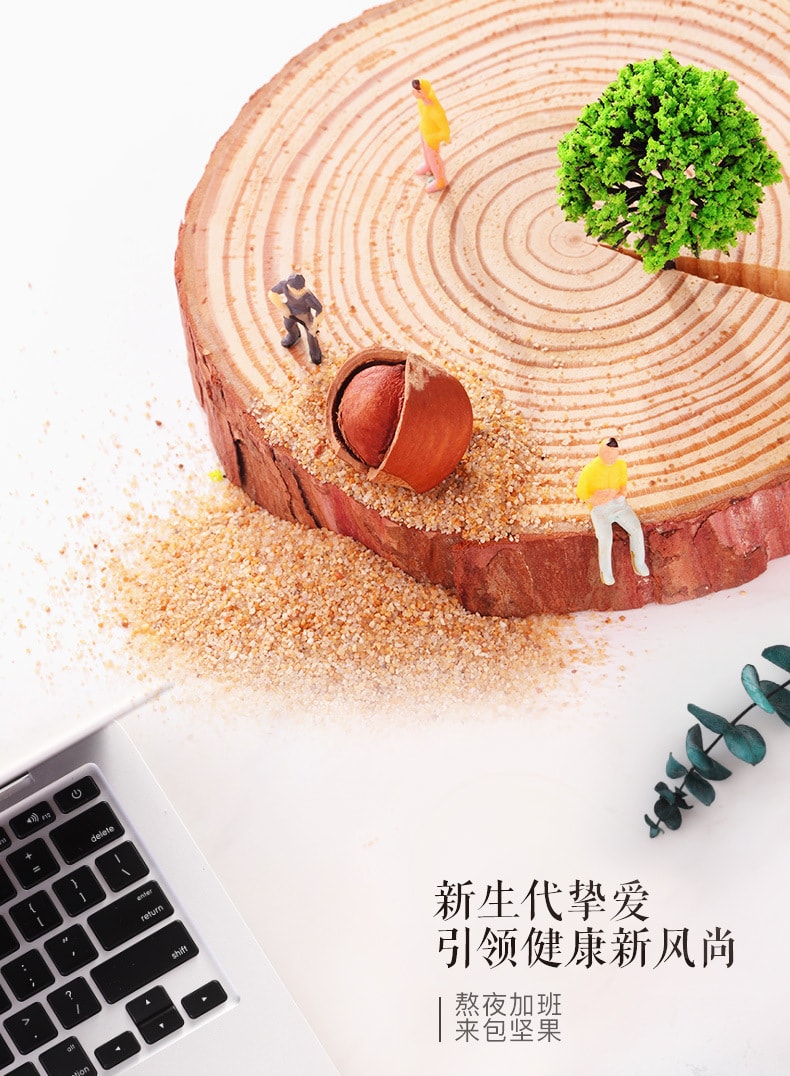 【中国直邮】三只松鼠 原味榛子特产炒货零食带壳干果开口大颗粒185g/袋